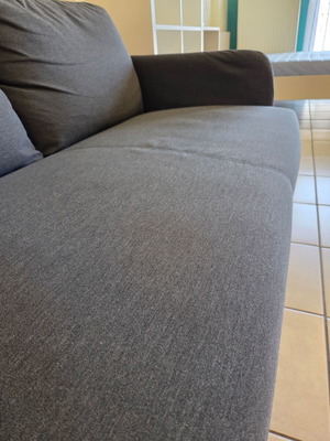Ikea two-seater sofa dark gray like new