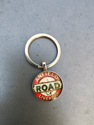 Liverpool keychain new red and silver