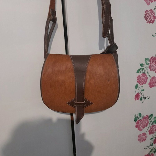 Leather bag used, brown