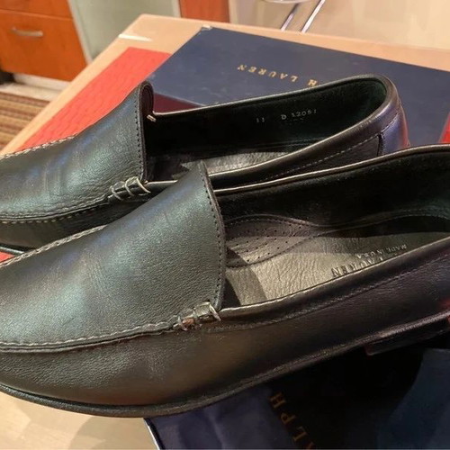 Ralph Lauren Loafers size 45 like new, black calf leather
