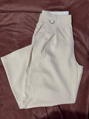 Stradivarius beige office pants wide leg size XL like new