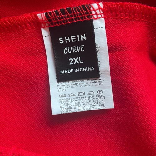 Plus size Shein shorts new, red, size XXL
