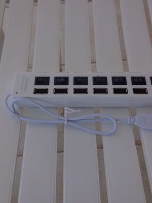 USB hub 7 θύρες με διακόπτες και LED, USB 2.0, καινούριο