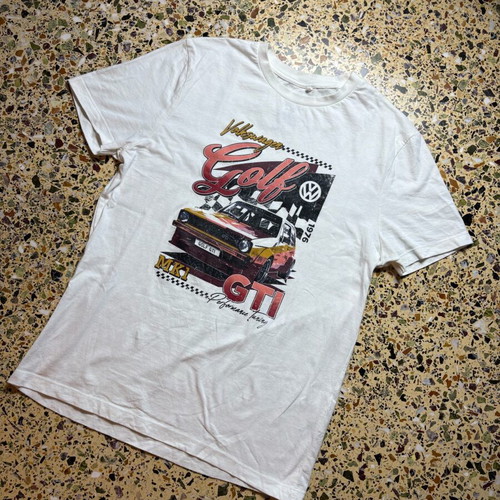 Volkswagen Golf GTI white t-shirt small-medium like new