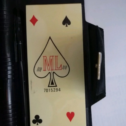ML playing cards new, collectible, velvet case, set of 2