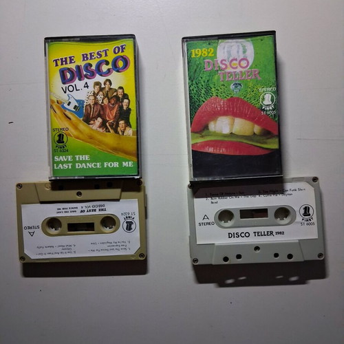 Set of 2 used Disco 1982 cassette tapes The Best of Disco Vol. 4 & Disco Teller