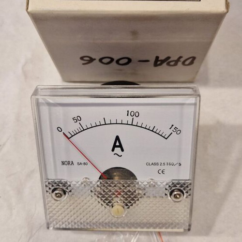 NORA SA-80 Analog AC Panel Ammeter 150/5A, new in box
