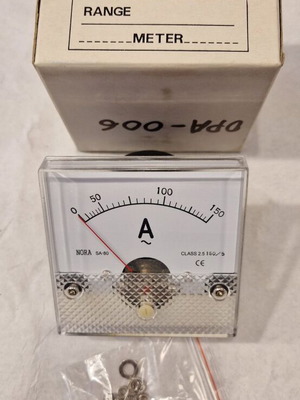 NORA SA-80 Analog AC Panel Ammeter 150/5A, new in box