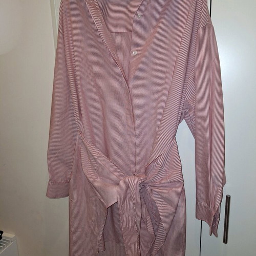 Ckontova shirt dress like new, white pink, size M-L