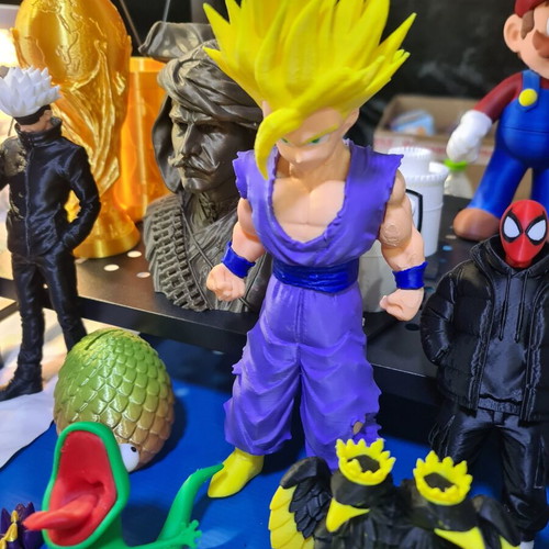 Gohan Super Saiyan 2 3D printed figure, new, hand-painted