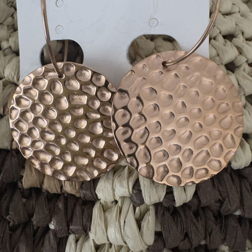 Earrings new, pink and gold tone