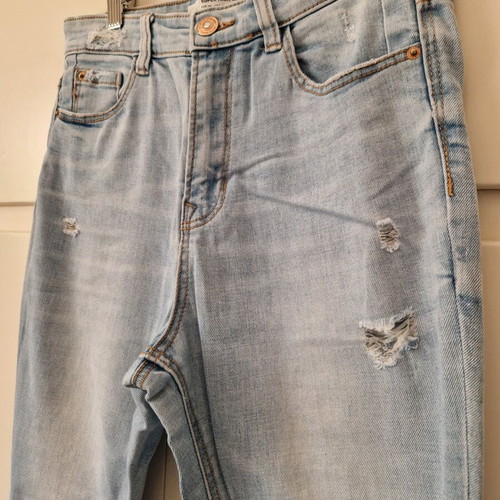 Stradivarius high-waist light blue jeans like new S/M
