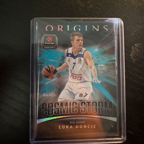 Luka Doncic 2025-26 Panini Origins Euroleague Cosmic Storm Blue card new