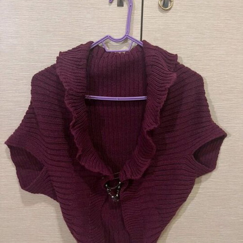 Bolero sleeveless used, purple, size S