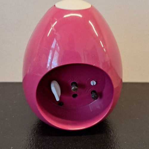 Blessing vintage 1970s pink egg-shaped alarm clock, West Germany