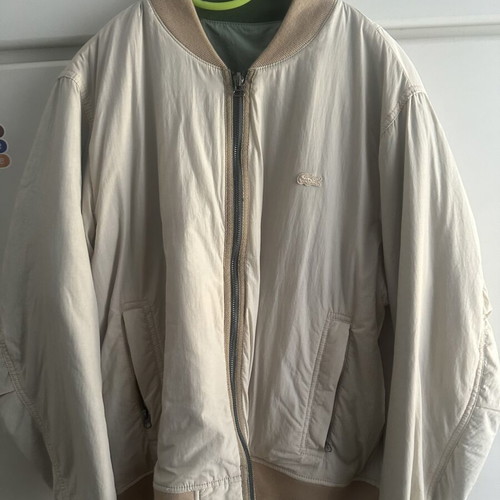 Lacoste Reversible Bomber Jacket like new, beige and green