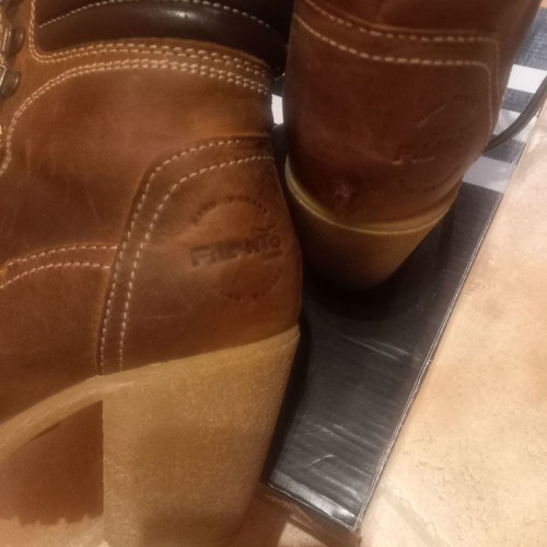 Leather boots Adam's Shoes used, brown, size 37