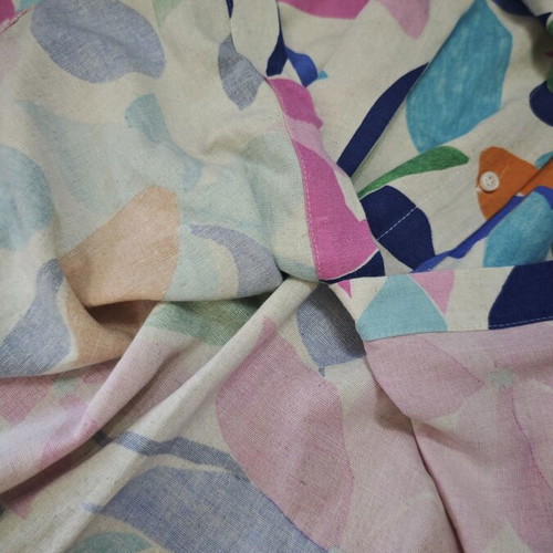 Women's Floral Linen-Effect Dress like new