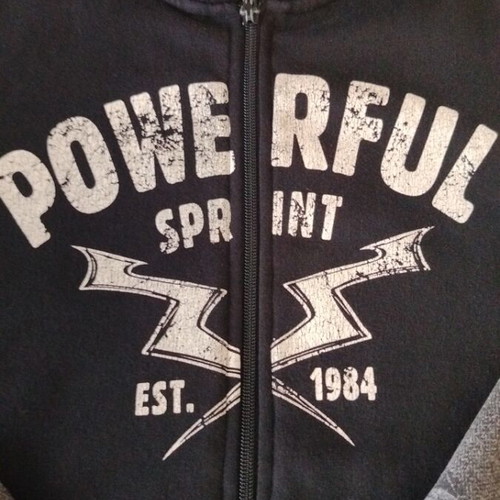 Sprint children's hoodie black and grey, size 12 years