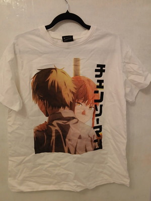 Bershka x Chainsaw Man Anime Graphic T-Shirt Size M like new