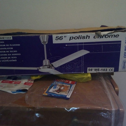 Ceiling fan 56'' stainless steel new with 5-speed switch