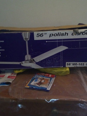 Ceiling fan 56'' stainless steel new with 5-speed switch