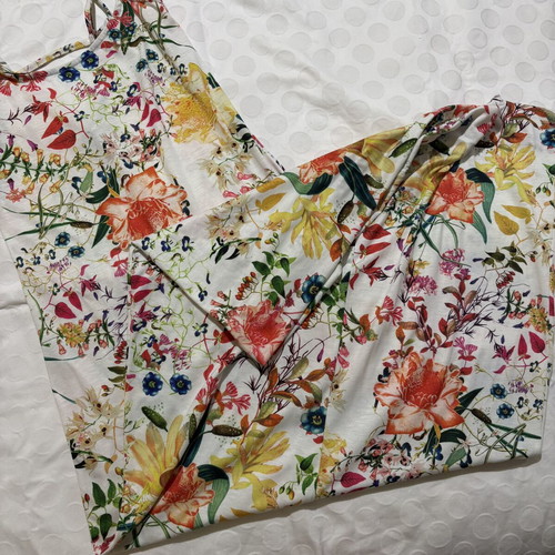 Bershka floral long dress with straps, XS