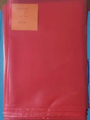 Euro Office red PP L-type A4 sleeves, pack of 15