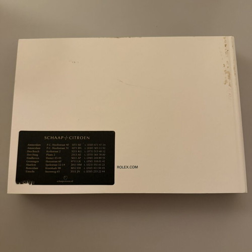 Rolex collectible catalog Schaap & Citroen special edition