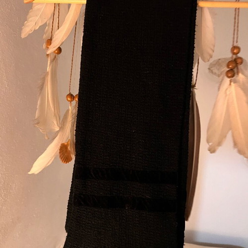 Wool scarf used, black, very warm