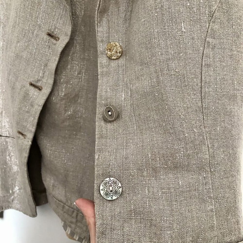 Maliparmi Linen Suit Made in Italy beige-gold, like new