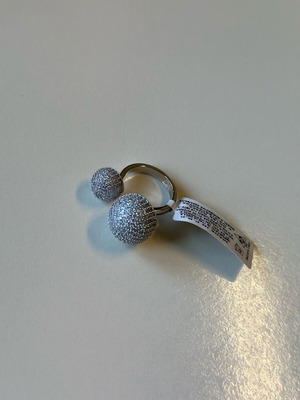 Steel earrings new, beige and gold