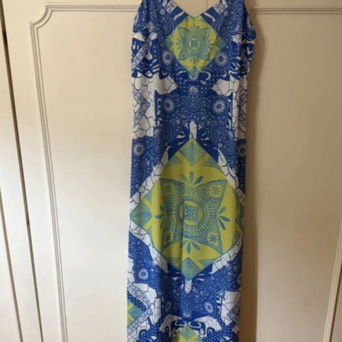 Peace And Chaos maxi dress used, printed, size Medium