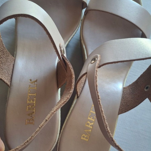 Platform sandals pink nude size 41 like new