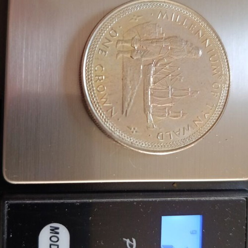 One Crown Isle of Man 1979 Millennium Tynwald coin like new