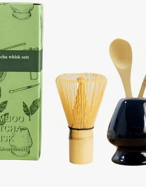 Matcha Set Spices Bazaar new, 4 pieces with bamboo whisk and ceramics