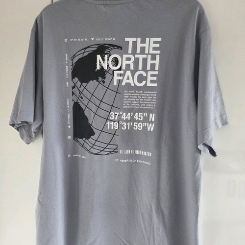The North Face T-shirt, size L, grey, 100% cotton