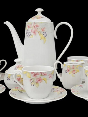 Vintage porcelain tea set from Germany, new