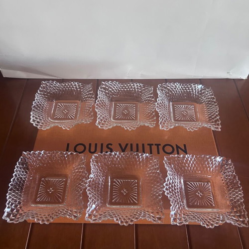 Indiana Glass Co Diamond Point trinket bowls set of 6 new