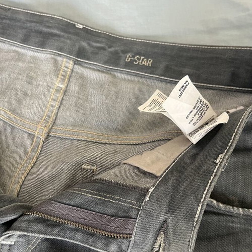 Τζιν G-Star Raw μεταχειρισμένο, μέγεθος 32, γκρι με σκισίματα