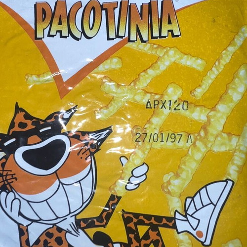 Cheetos Chester Tasty Pacotinia vintage packaging 1997