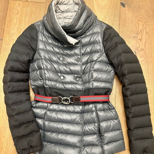 Duvetica jacket used with down, size 40, black and gray