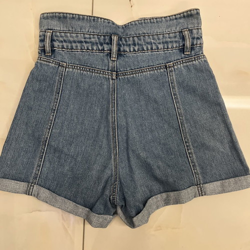 High Rise Denim Shorts Stradivarius size 36 like new, blue
