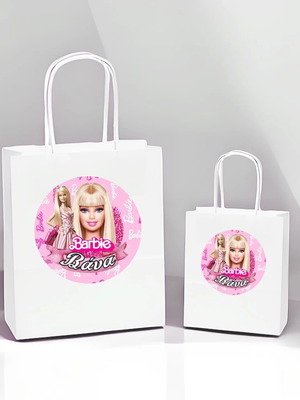 White Barbie Gift Bag 10 pcs new