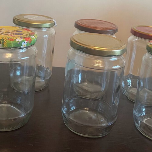Glass jars like new, pack of 7 large