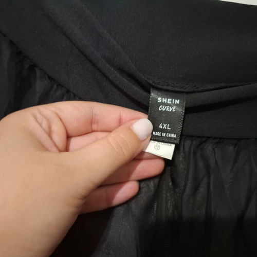 Shein Curve 4XL Black Muslin Beach Pareo new with tag