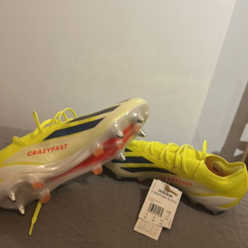 Adidas X Crazyfast Elite SG football boots, yellow and black, size 44.5