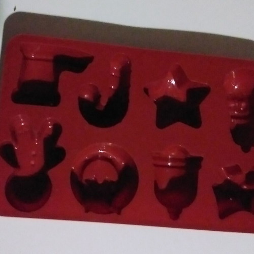 Silicone muffin molds Christmas themed like new