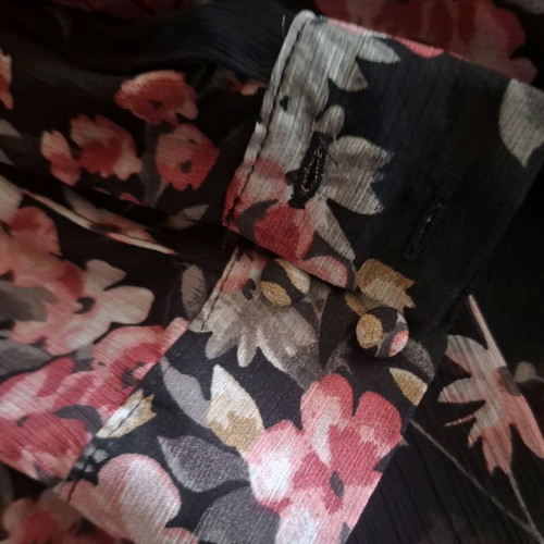 Ovs blouse like new, black with multicolor flowers, XXL