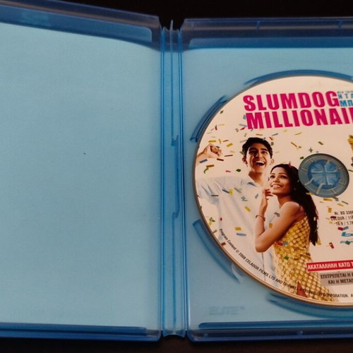 Slumdog Millionaire Blu-Ray new, drama romantic action with Greek subtitles